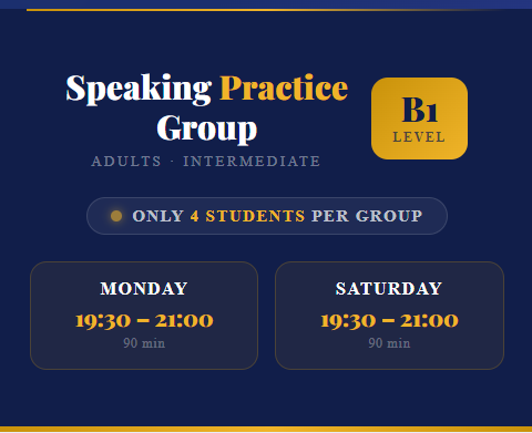 Adults Speaking Group B1 